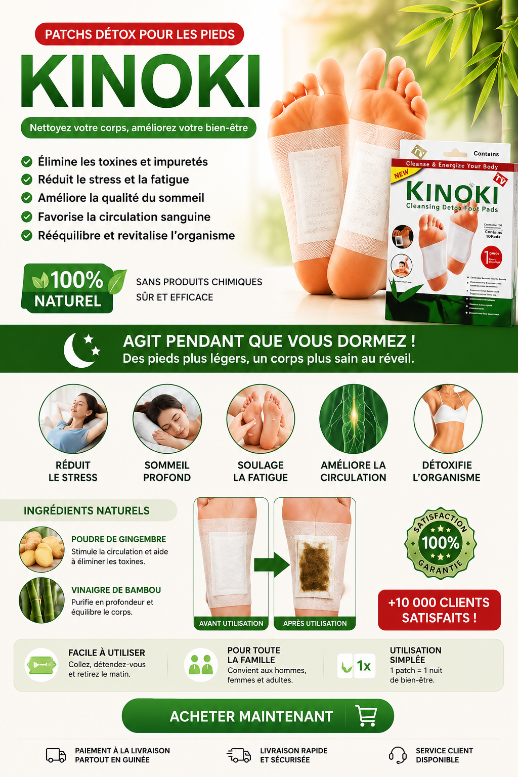 KINOKI – PATCHS DÉTOX POUR LES PIEDS