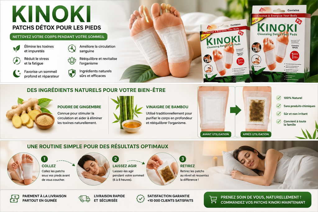 KINOKI – PATCHS DÉTOX POUR LES PIEDS