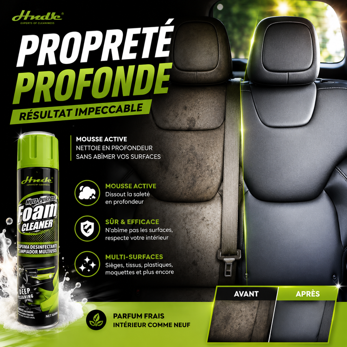 PROPRETÉ PROFONDE, RÉSULTAT IMPECCABLE