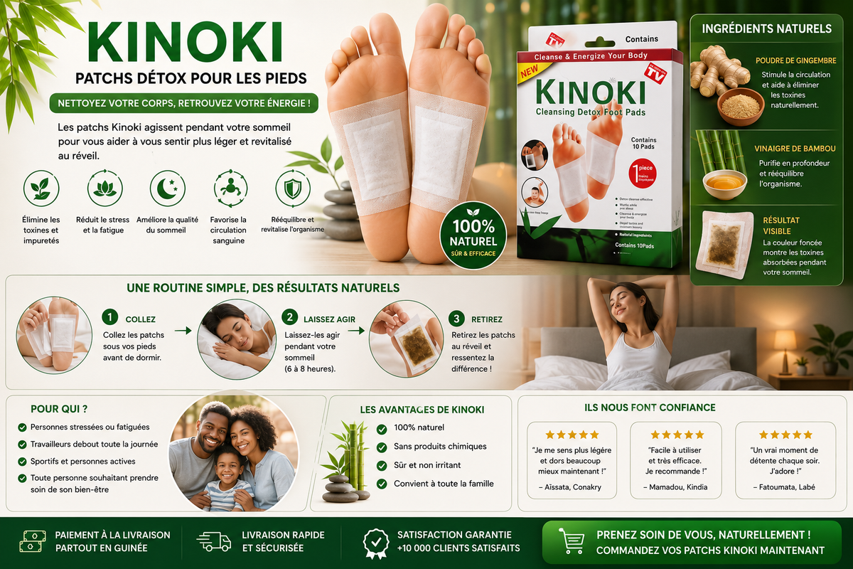 KINOKI – PATCHS DÉTOX POUR LES PIEDS
