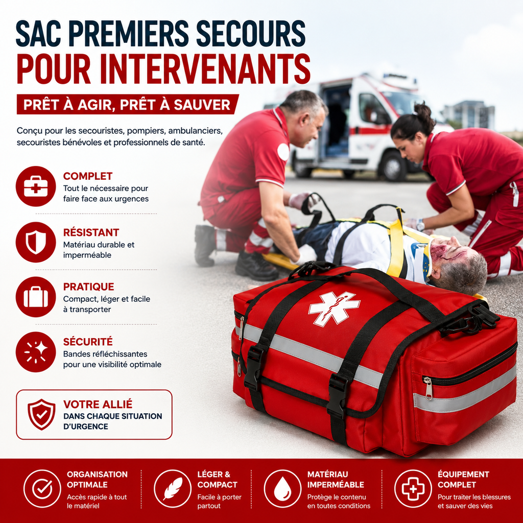 Kit de Premiers Secours Compact – La Sécurité Toujours à Portée de Main